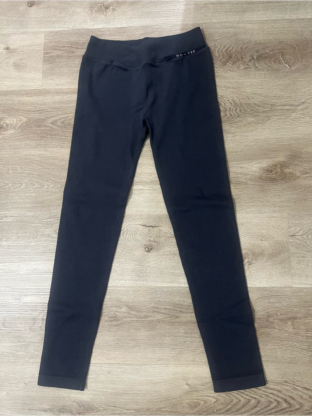 Bo-Tee Navy Ribbed Leggings